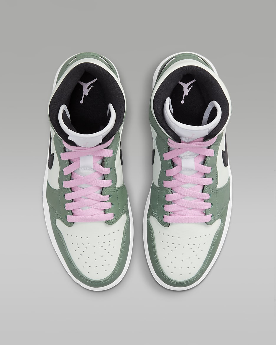 Nike pink green shoes top